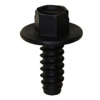 Slotted Hex Washer Head License Plate Screw #14 x 5/8” Black 50 pcs.