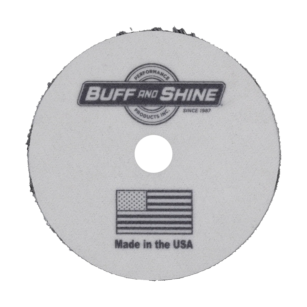 692MFP_B 6″ URO Fiber® Microfiber Pad (Black/White Fibers) White Foam Interface – Cutting