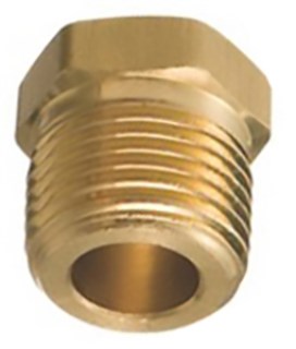 Brass Hex Head Plug 3/8 Pipe Thread 5 pcs.