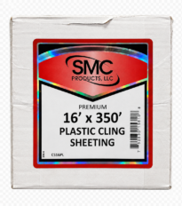 16′ x 350′ Paintable, Corona Treated, .4 Mil, Premium Clear Sheeting